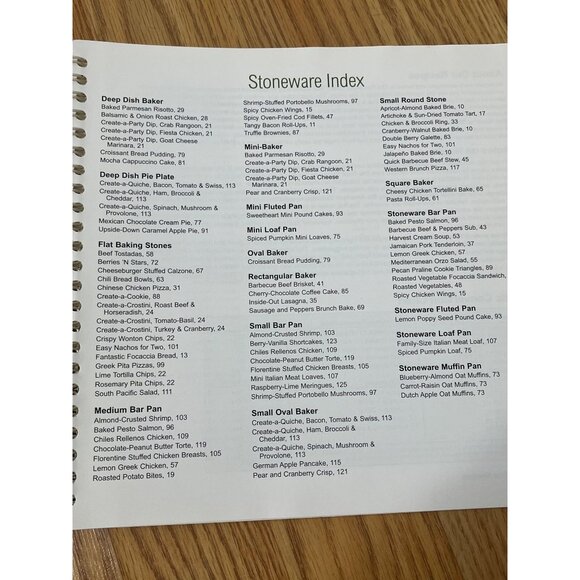 The Pampered‎ Chef Stoneware Inspirations Recipe Book - Picture 5 of 6